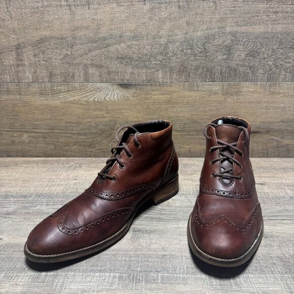 Cole Haan Liam Brown Leather Chukka Boots Men's Size 9.5 - Picture 1 of 7